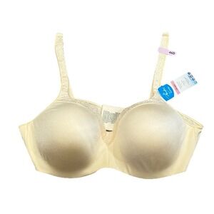Playtex 4823 Love My Curves Balconette Bra Lined Underwire Womens 46D Ivory NWT